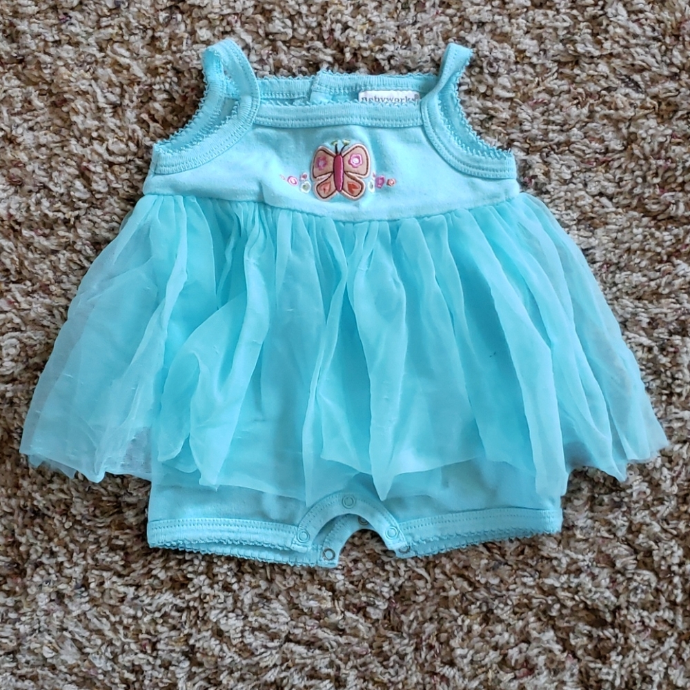 1 pc aqua dress with built in shorts